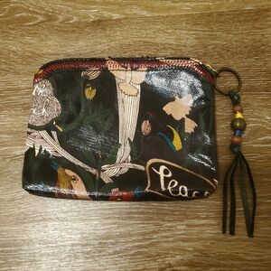 🔥THE SAK | SAKROOTS Peace Doves Coated Canvas Travel Cosmetic Pouch | Wristlet